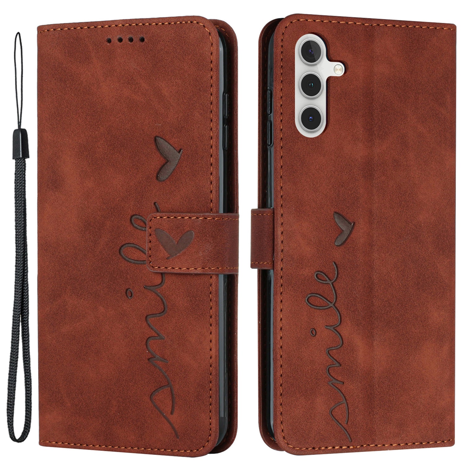 For Samsung Galaxy S23 FE Skin-touch PU Leather Imprinted Cover Flip Stand Wallet Phone Case with Strap For Samsung Galaxy S23 FE Skin-touch PU Leather Imprinted Cover Flip Stand Wallet Phone Case with Strap